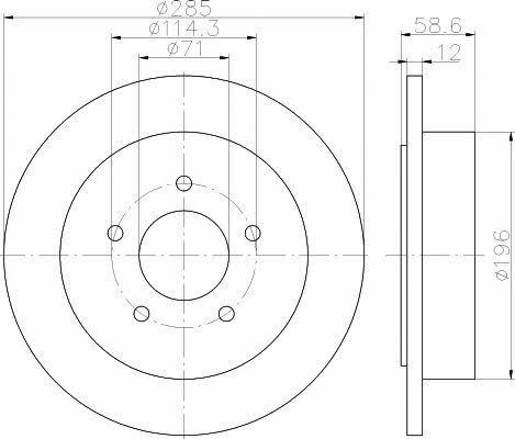 Textar 92169100 Тормозной диск задний невентилируемый 92169100: Отличная цена - Купить в Польше на 2407.PL!