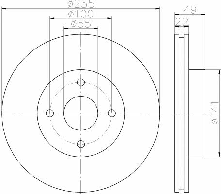 Textar 92226300 Ventilated disc brake, 1 pcs. 92226300: Buy near me in Poland at 2407.PL - Good price!