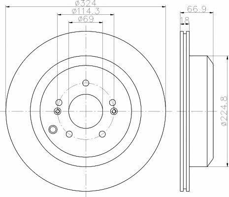 Textar 92242603 Rear ventilated brake disc 92242603: Buy near me in Poland at 2407.PL - Good price!