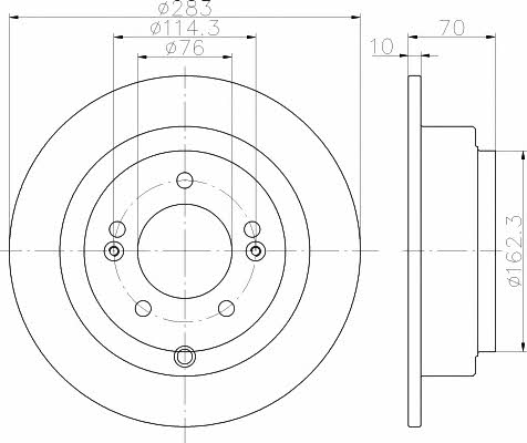 Textar 92244403 Unventilated brake disc 92244403: Buy near me in Poland at 2407.PL - Good price!