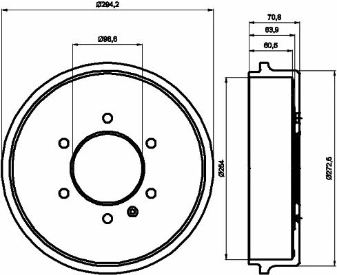 Textar 94015500 Rear brake drum 94015500: Buy near me at 2407.PL in Poland at an Affordable price!