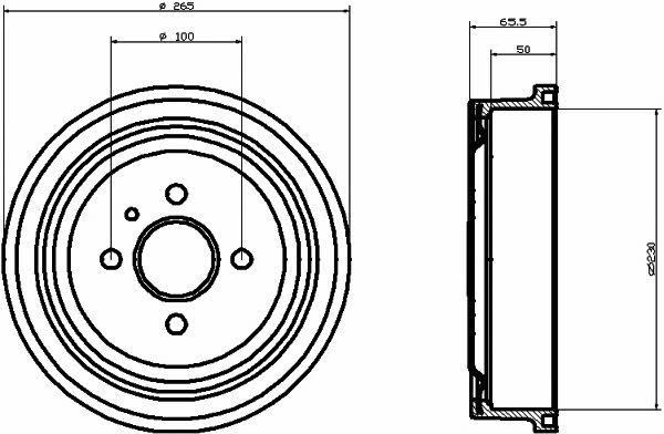Textar 94020300 Rear brake drum 94020300: Buy near me at 2407.PL in Poland at an Affordable price!