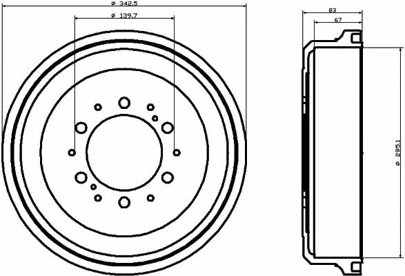 Textar 94021000 Rear brake drum 94021000: Buy near me at 2407.PL in Poland at an Affordable price!