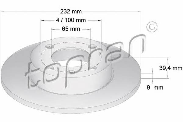 Topran 110 217 Тормозной диск задний невентилируемый 110217: Отличная цена - Купить в Польше на 2407.PL!
