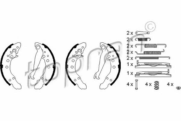 Topran 110 296 Brake shoe set 110296: Buy near me in Poland at 2407.PL - Good price!