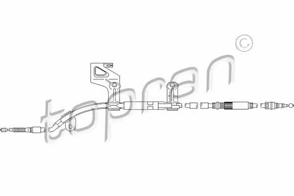 Topran 112 154 Трос стояночного тормоза, правый 112154: Отличная цена - Купить в Польше на 2407.PL!