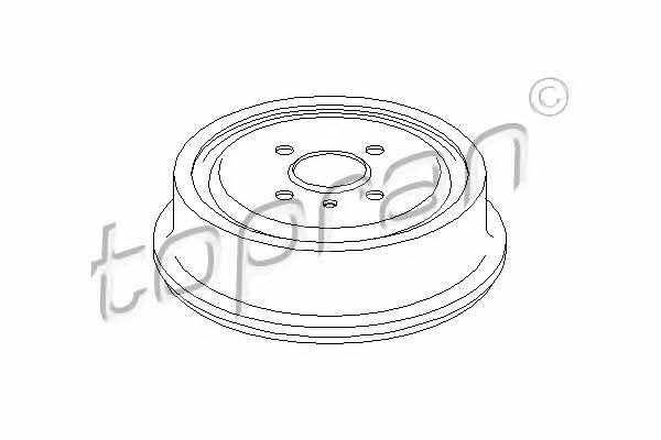 Topran 200 929 Rear brake drum 200929: Buy near me in Poland at 2407.PL - Good price!