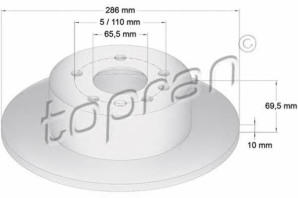 Topran 200 951 Тормозной диск задний невентилируемый 200951: Отличная цена - Купить в Польше на 2407.PL!