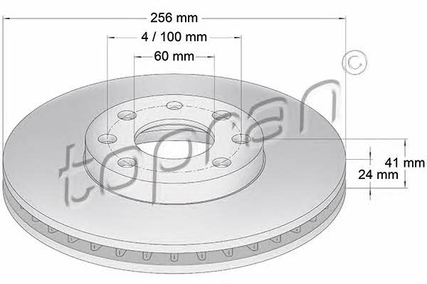 Topran 205 523 Тормозной диск передний вентилируемый 205523: Отличная цена - Купить в Польше на 2407.PL!