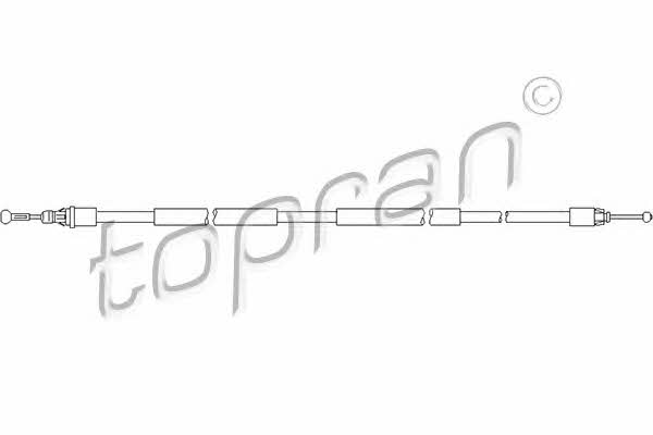 Topran 207 388 Parking brake cable, right 207388: Buy near me in Poland at 2407.PL - Good price!