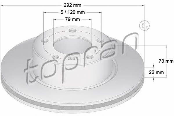 Topran 500 945 Front brake disc ventilated 500945: Buy near me in Poland at 2407.PL - Good price!