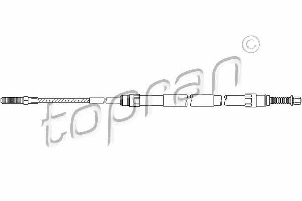 Topran 501 090 Parking brake cable left 501090: Buy near me at 2407.PL in Poland at an Affordable price!