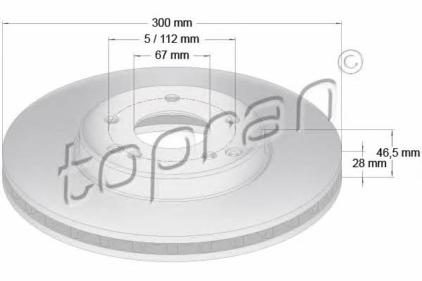 Topran 400 855 Тормозной диск передний вентилируемый 400855: Отличная цена - Купить в Польше на 2407.PL!