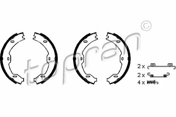 Topran 401 026 Parking brake shoes 401026: Buy near me at 2407.PL in Poland at an Affordable price!