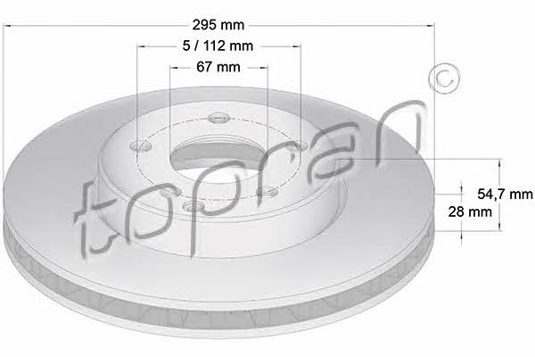 Topran 401 051 Тормозной диск передний вентилируемый 401051: Отличная цена - Купить в Польше на 2407.PL!