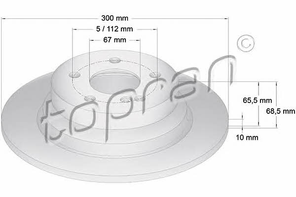 Topran 401 054 Тормозной диск задний невентилируемый 401054: Отличная цена - Купить в Польше на 2407.PL!