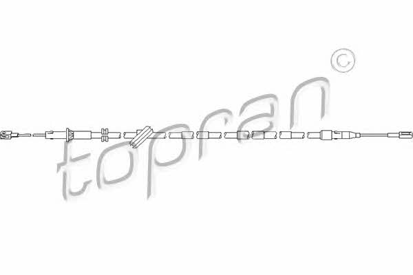 Topran 401 652 Parking brake cable left 401652: Buy near me in Poland at 2407.PL - Good price!