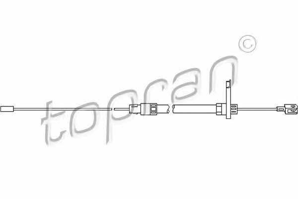 Topran 401 838 Parking brake cable left 401838: Buy near me in Poland at 2407.PL - Good price!
