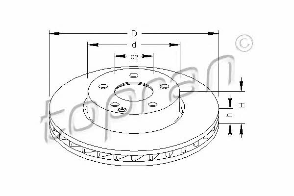 Topran 401 899 Front brake disc ventilated 401899: Buy near me at 2407.PL in Poland at an Affordable price!