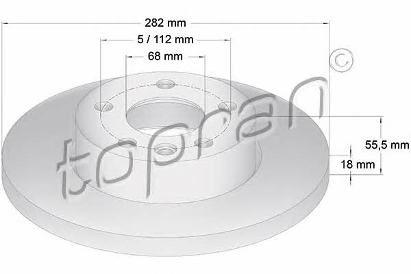Topran 108 507 Unventilated front brake disc 108507: Buy near me in Poland at 2407.PL - Good price!
