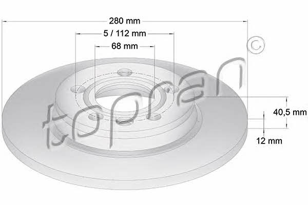 Topran 108 915 Тормозной диск задний невентилируемый 108915: Отличная цена - Купить в Польше на 2407.PL!