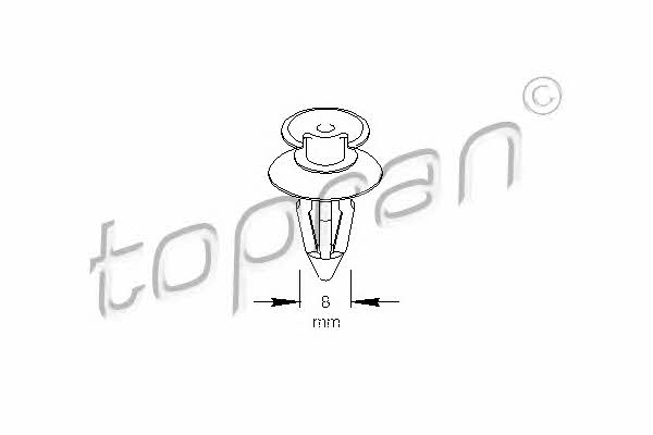 Topran 109 024 Holding Clip, interior panels 109024: Buy near me in Poland at 2407.PL - Good price!