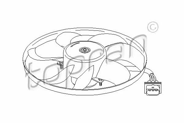 Topran 109 037 Hub, engine cooling fan wheel 109037: Buy near me in Poland at 2407.PL - Good price!