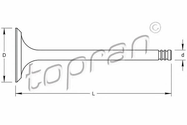 Topran 721 553 Клапан впускной 721553: Отличная цена - Купить в Польше на 2407.PL!