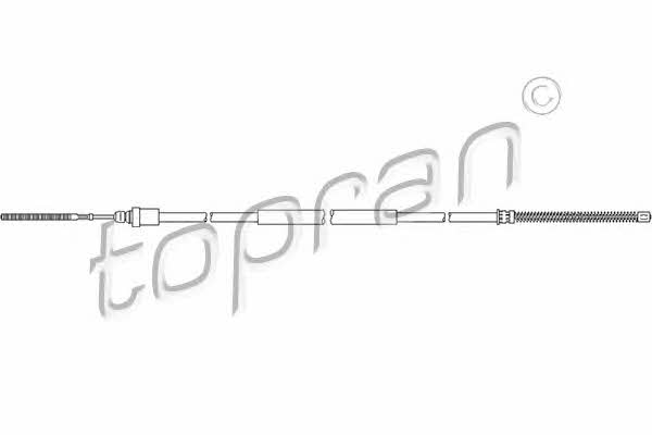 Topran 721 645 Parking brake cable left 721645: Buy near me in Poland at 2407.PL - Good price!