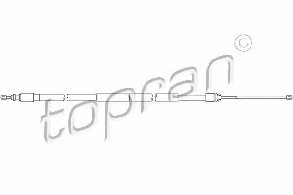 Topran 721 651 Parking brake cable left 721651: Buy near me at 2407.PL in Poland at an Affordable price!