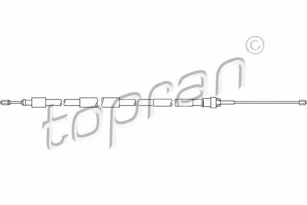 Topran 721 666 Parking brake cable left 721666: Buy near me in Poland at 2407.PL - Good price!