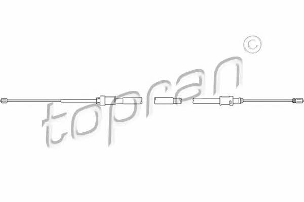 Topran 722 076 Parking brake cable, right 722076: Buy near me in Poland at 2407.PL - Good price!