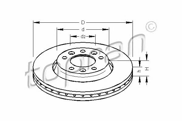 Topran 722 488 Front brake disc ventilated 722488: Buy near me at 2407.PL in Poland at an Affordable price!
