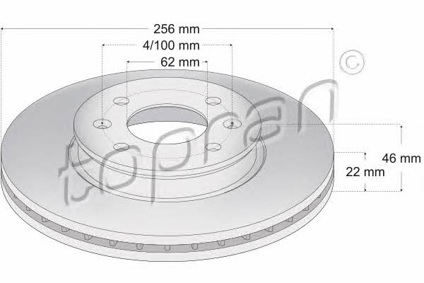 Topran 820 260 Тормозной диск передний вентилируемый 820260: Отличная цена - Купить в Польше на 2407.PL!