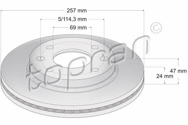 Topran 820 426 Тормозной диск передний вентилируемый 820426: Отличная цена - Купить в Польше на 2407.PL!