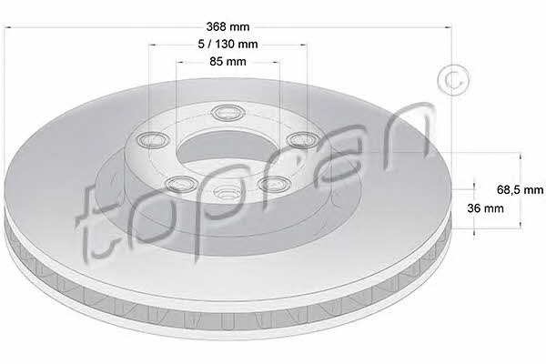 Topran 114 026 Тормозной диск передний вентилируемый 114026: Отличная цена - Купить в Польше на 2407.PL!