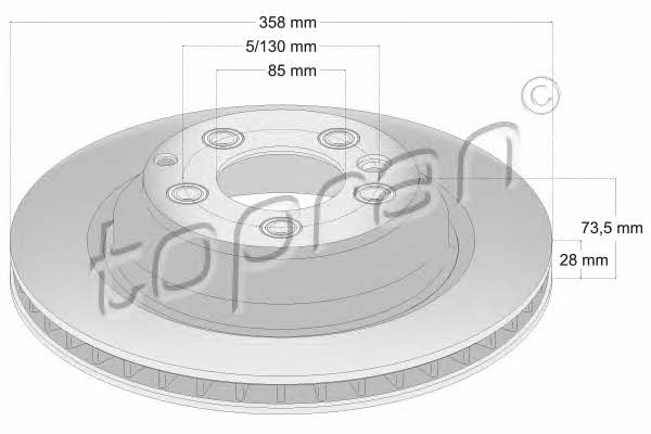 Topran 114 562 Тормозной диск задний вентилируемый 114562: Отличная цена - Купить в Польше на 2407.PL!