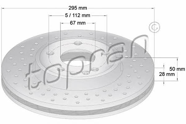 Topran 408 555 Front brake disc ventilated 408555: Buy near me in Poland at 2407.PL - Good price!