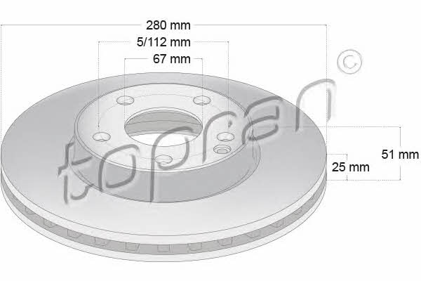 Topran 408 553 Innenbelüftete Bremsscheibe vorne 408553: Kaufen Sie zu einem guten Preis in Polen bei 2407.PL!