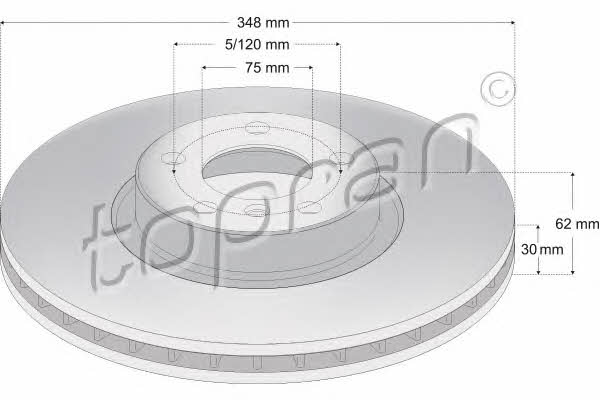 Topran 502 015 Тормозной диск передний вентилируемый 502015: Купить в Польше - Отличная цена на 2407.PL!