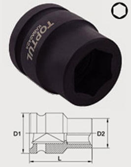 Toptul KABA2419 3/4 "Głowica 6-stronna udarowa 19 mm KABA2419: Dobra cena w Polsce na 2407.PL - Kup Teraz!