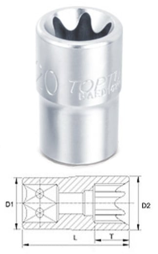 Toptul BAED1624 Socket head BAED1624: Buy near me in Poland at 2407.PL - Good price!