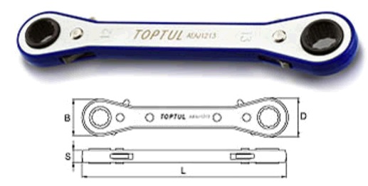 Toptul AEAJ0708 Ключ накидной с трещоточным механизмом 7x8 мм AEAJ0708: Отличная цена - Купить в Польше на 2407.PL!