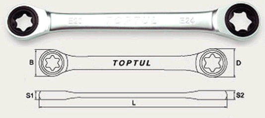 Toptul AOAC1012 Ключ накидной с трещоточным механизмом E10xE12 AOAC1012: Отличная цена - Купить в Польше на 2407.PL!