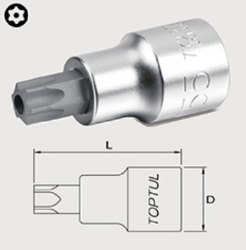 Toptul BCLA0827 Head with TORX T27 nozzle, 1/4 BCLA0827: Buy near me in Poland at 2407.PL - Good price!