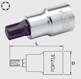 Toptul BCQA1608 1/2 "Head with RIBE nozzle M8 BCQA1608: Buy near me in Poland at 2407.PL - Good price!