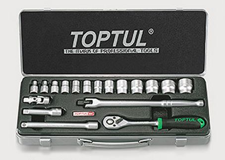 Toptul GCAD1805 The tool kit combined 3/8 "18 pieces. GCAD1805: Buy near me in Poland at 2407.PL - Good price!