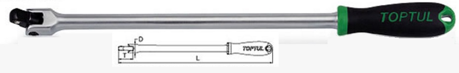 Toptul CFKA1615 Вороток с шарниром 1/2" L380мм с резиновой ручкой CFKA1615: Отличная цена - Купить в Польше на 2407.PL!