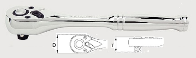 Toptul CHAG1626 Тріскачка 1/2 "36 зубців (металева ручка) CHAG1626: Приваблива ціна - Купити у Польщі на 2407.PL!