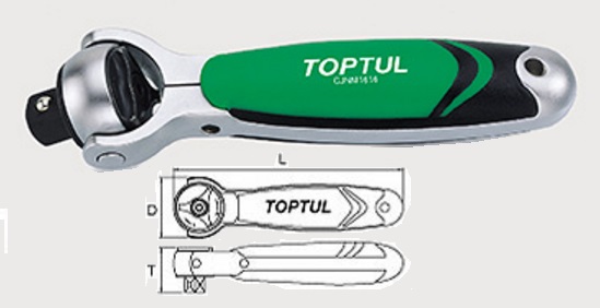 Toptul CJNM1216 3/8 "Ratchet with hinge CJNM1216: Buy near me in Poland at 2407.PL - Good price!